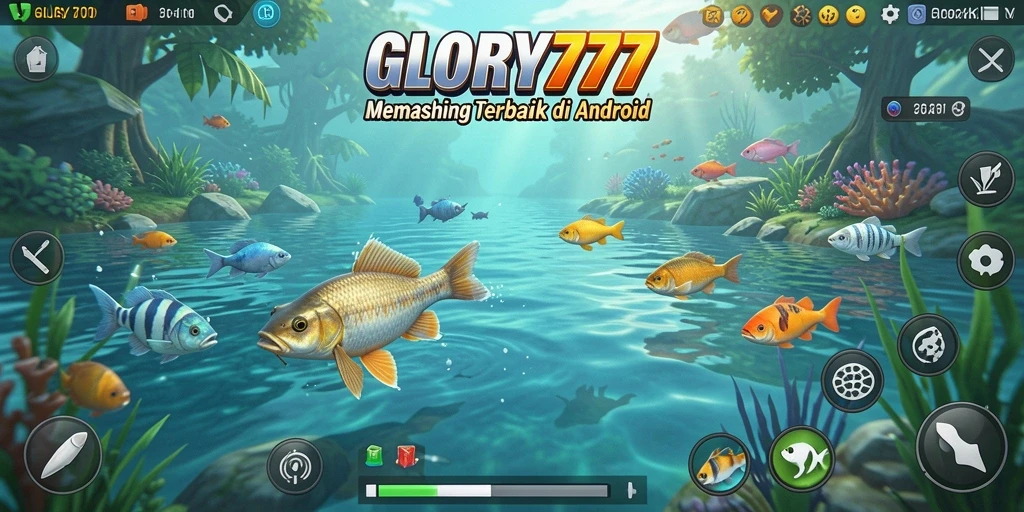 Tampilan gameplay menarik dari GLORY777 yang penuh aksi memancing.