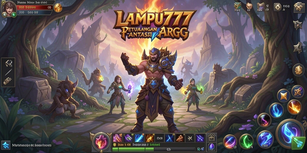 Tangkapan layar gameplay yang menampilkan pertempuran seru di LAMPU777.