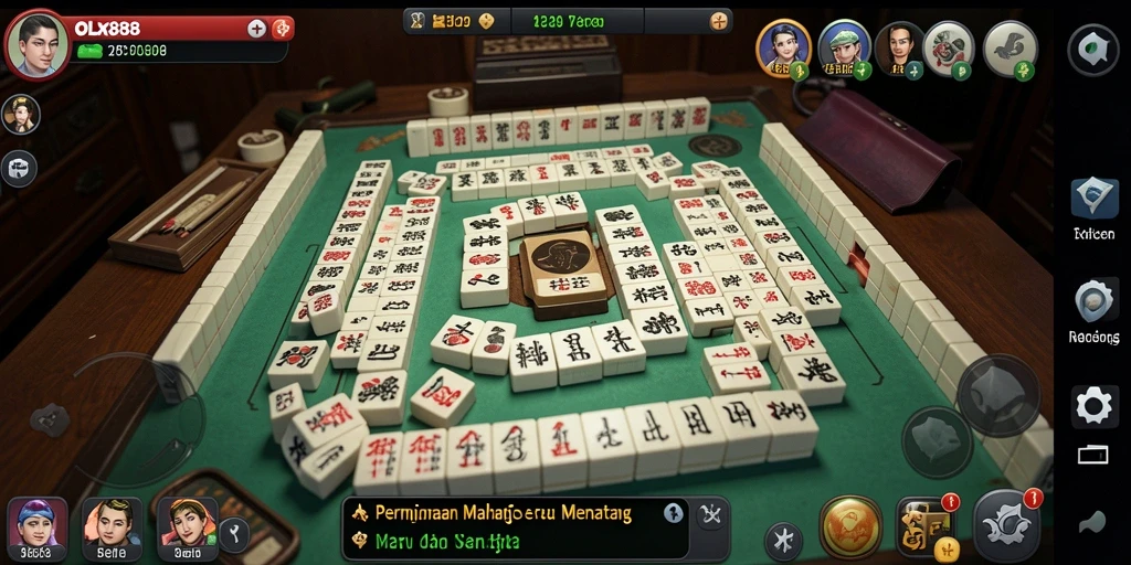 Tampilan gameplay OLX888 yang menawan dan seru saat bermain Mahjong.