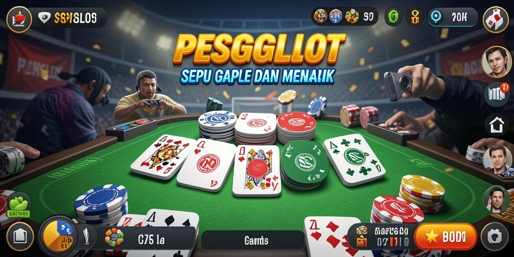 Tampilan gameplay PESGSLOT yang menarik dengan elemen Gaple.