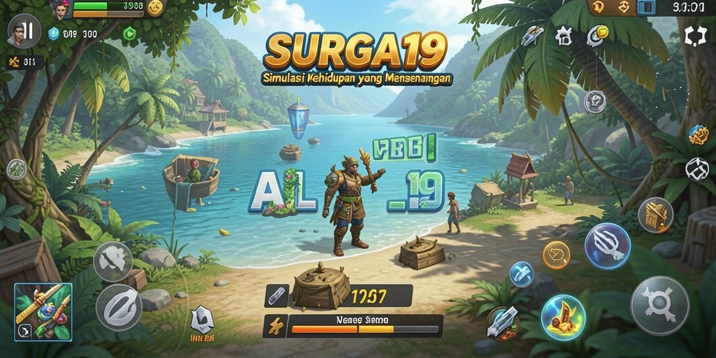 Tampilan gameplay yang menyenangkan dan interaktif di SURGA19.