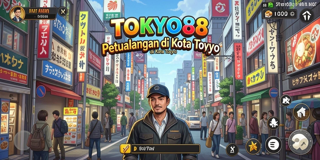 Tangkapan layar gameplay TOKYO88 yang menampilkan petualangan seru di kota Tokyo.
