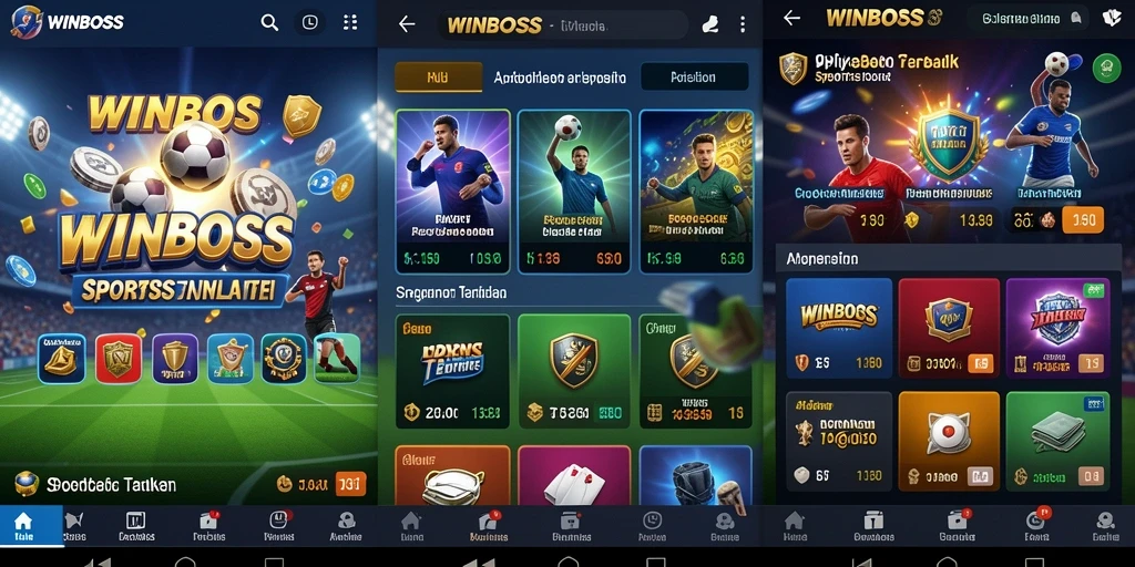 Tampilan gameplay menarik di aplikasi WINBOSS Sportsbook.